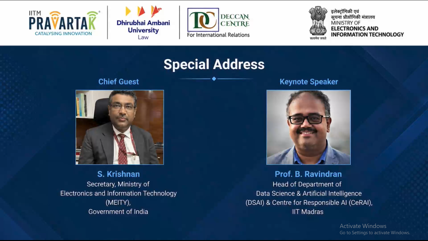 AI Governance: Ethics, Data Protection &amp; Legal Frameworks Inaugural Address by Shri S. Krishnan, Secretary, Ministry of Electronics and Information Technology